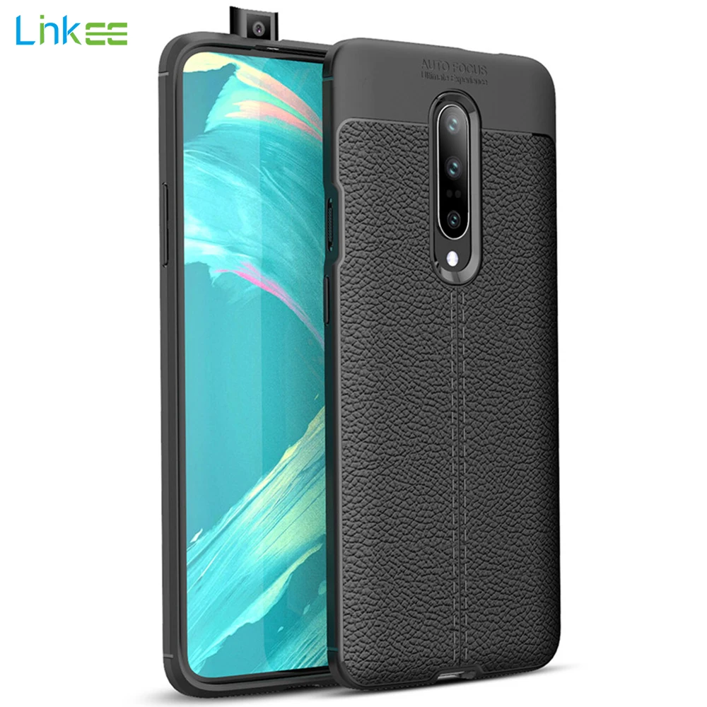 For Oneplus 7 Silicone Shockproof Case Cover Luxury Leather Litchi Pattern Soft TPU for |