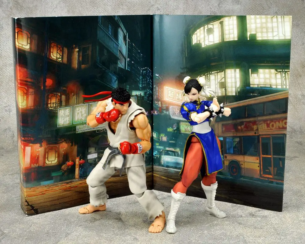 

S.H.Figuarts Street Fighter Fighting Body NO:01 Ryu No:02 Chun Li PVC Action Figures Collectible Model Toy Doll 16CM