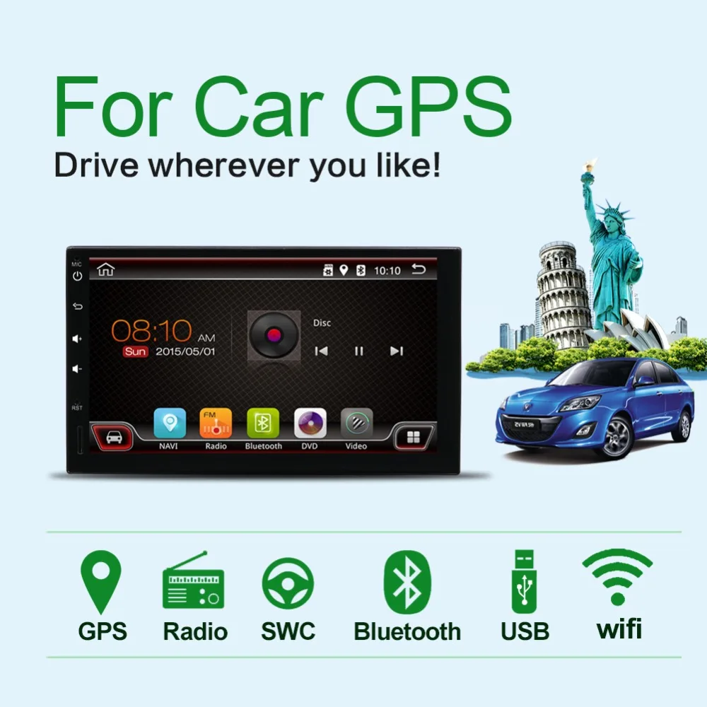 

Bosion Android 7.1 Car Video with GPS Navigation,Car Multimedia player, 7' Multi-Touch Car Audio with Backup Camera,Map