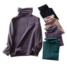 Женский топ, высокое качество, хлопок, длинный рукав, водолазка, футболка, универсальная, черная, одноцветная, зима-осень-весна, Повседневная футболка