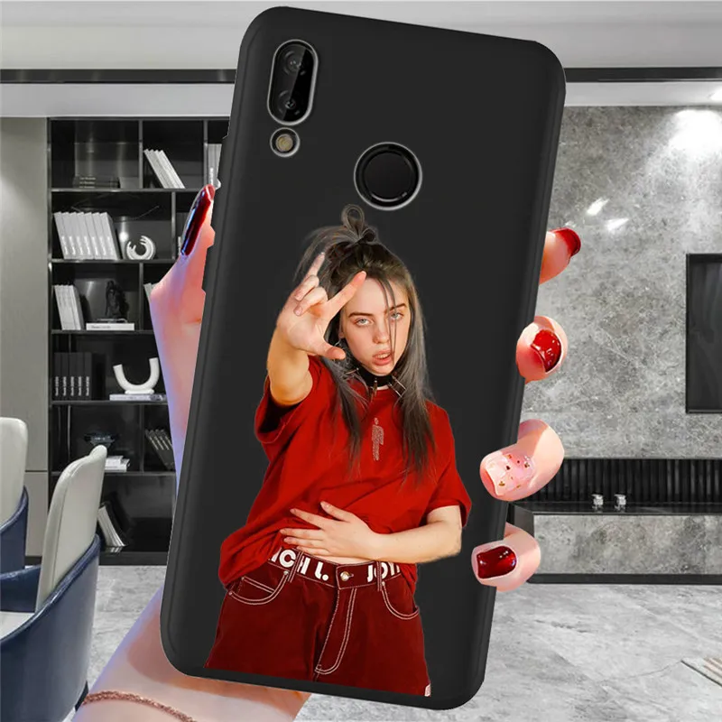 Billie eilish для huawei P8 P10 P20 P30 Коврики 10 20 Honor 8 8X 8C 9 V20 20i 10 Lite Plus Pro Чехол Coque Samsung чехол-футляр Капа