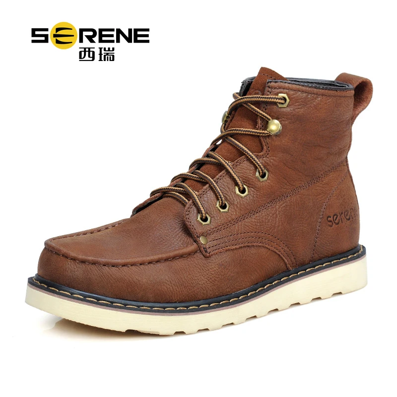 Martin Military Boots For Men Spring Autumn Shoes Genuine Leather Designer Shoes Lace-up Buffalo Causal Footwear Teenager Boots