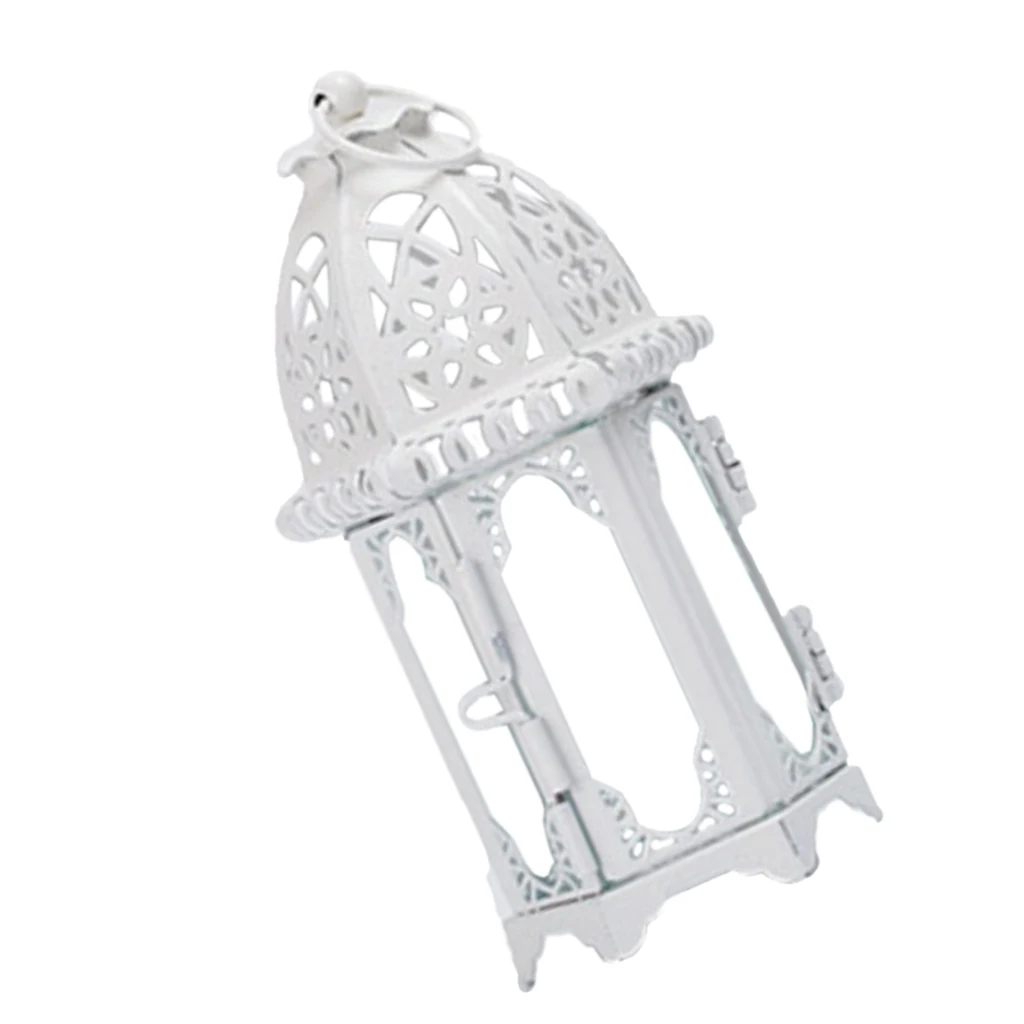 Clear Glass Moroccan Style Candle Lantern Tealight Candle Holder Candlestick for Wedding Party Decor