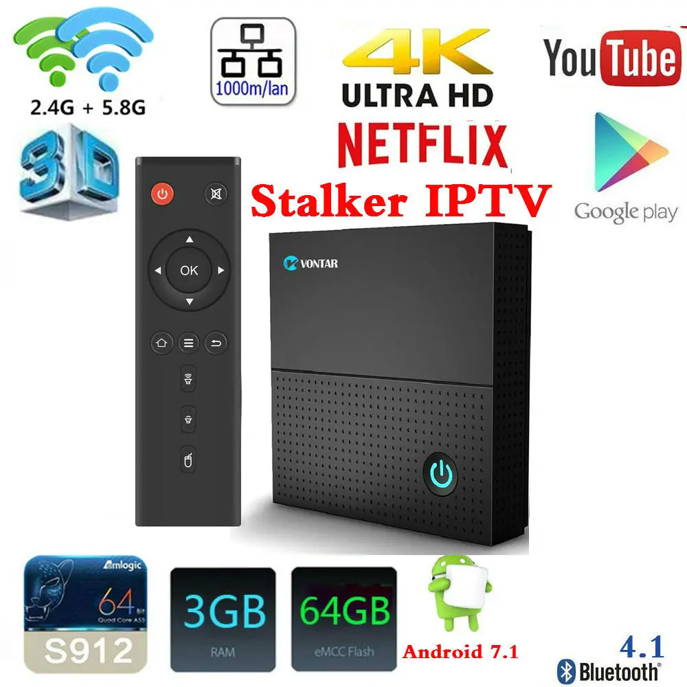 

4K Smart TV Box Android 9.0 4GB Ram 64GB ROM 32GB Amlogic S905X3 Media Player 2.4/5G Wifi BT4.2 Voice Remote Set top Box A95X F2