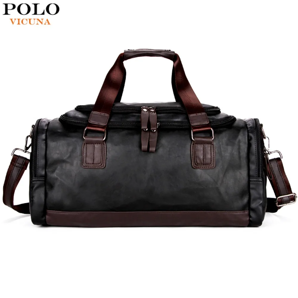 VICUNA POLO Lrage Capacity Patchwork Men Travel Bag Perfect Quality Man Leather Travel Bags England Style Mens Travel Handbags VICUNA POLO Lrage Capacity Patchwork Men Travel Bag Perfect Quality Man Leather Travel Bags England Style Mens Travel Handbags