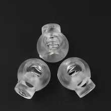 Toggle-Stopper Cord-Lock Backpack/clothing Plastic White Round for Bag Clear Ball Widely