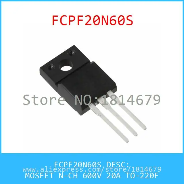 1PCS/lot FCPF20N60S MOSFET N-CH 600V 20A TO-220F 20N60 FCPF20N60 |