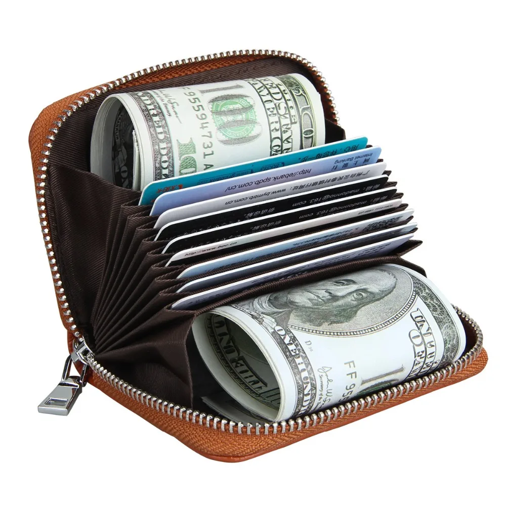 

Manywe 7 colors rfid blocking wallet Genuine Leather Unisex Business leather card holder ID Organ card holder creditcard holder