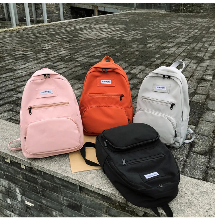 Школьный рюкзак для девочек-подростков, студенческий рюкзак, женская школьная сумка, большой подростковый рюкзак, молодежный рюкзак с высокой спинкой, розовый нейлон, новинка