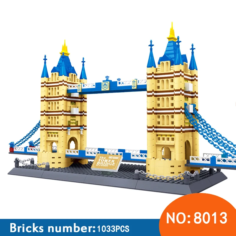 1033PCS 8013 New Famous Architecture series The Tower Bridge 3D Model Building | Игрушки и хобби
