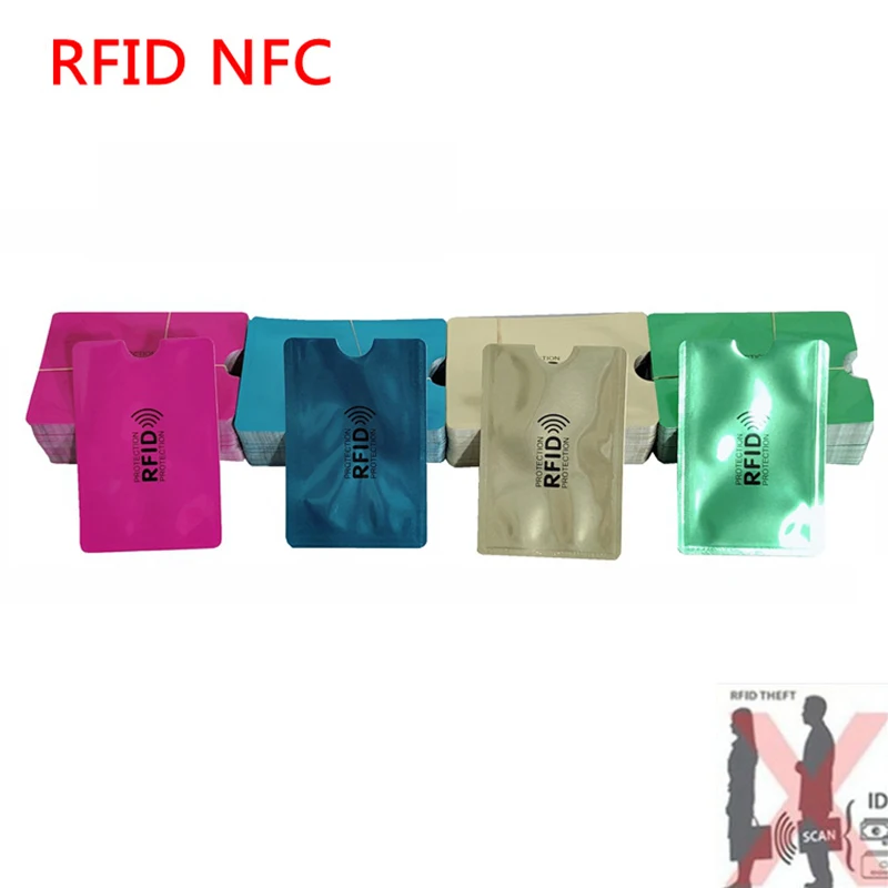 

2019 10 Pcs ID Card Holder Anti-magnetic Anti-scan RFID Blocking Case NFC Shielding Bank Card Bag for Privacy Protection DK0527