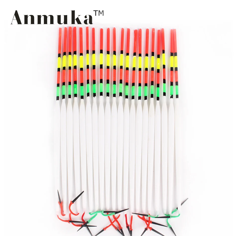 Anmuka 20pcs Clear Crystal Waggler Fishing Floats Floating Stem Tube