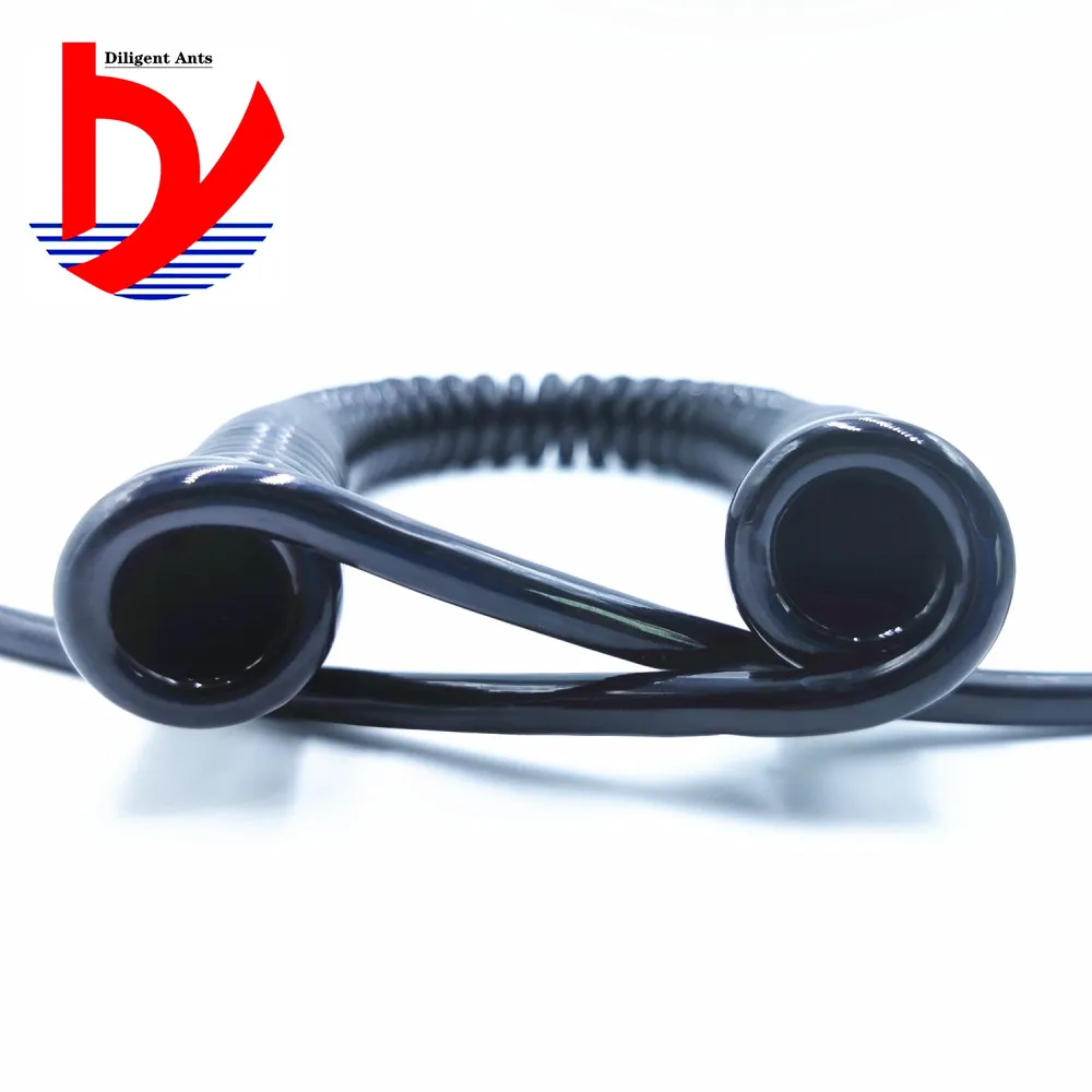 Телескопический спиральный кабель 2 ядра 24AWG 20AWG 17AWG 14AWG 5 м 7 черный шнур питания