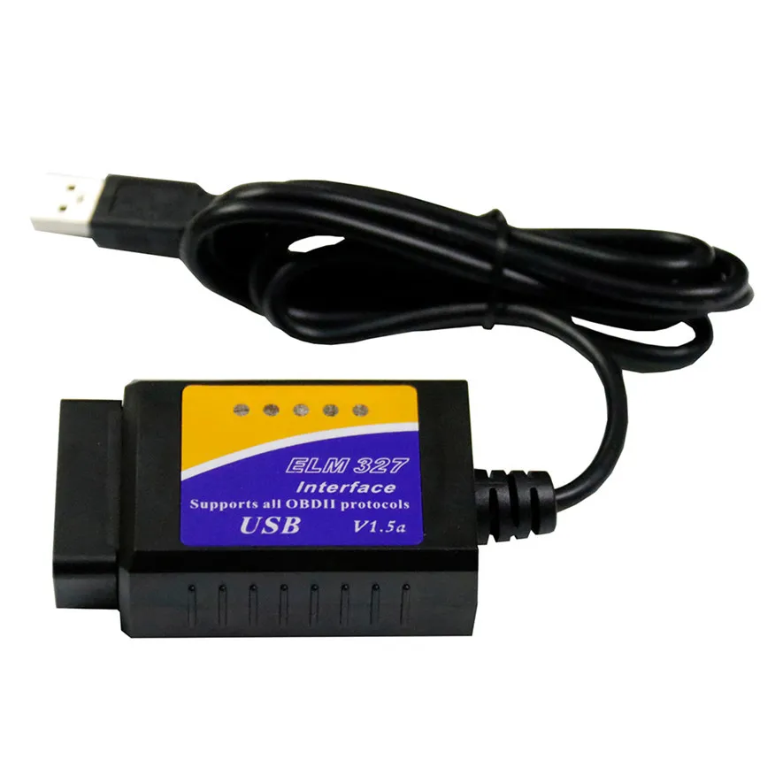 V04HU ELM327 16PIN USB Авто сканер OBDII OBD2 автомобиль код читателя диагностический инструмент черный АБС высококачественный и прочный практичный 419