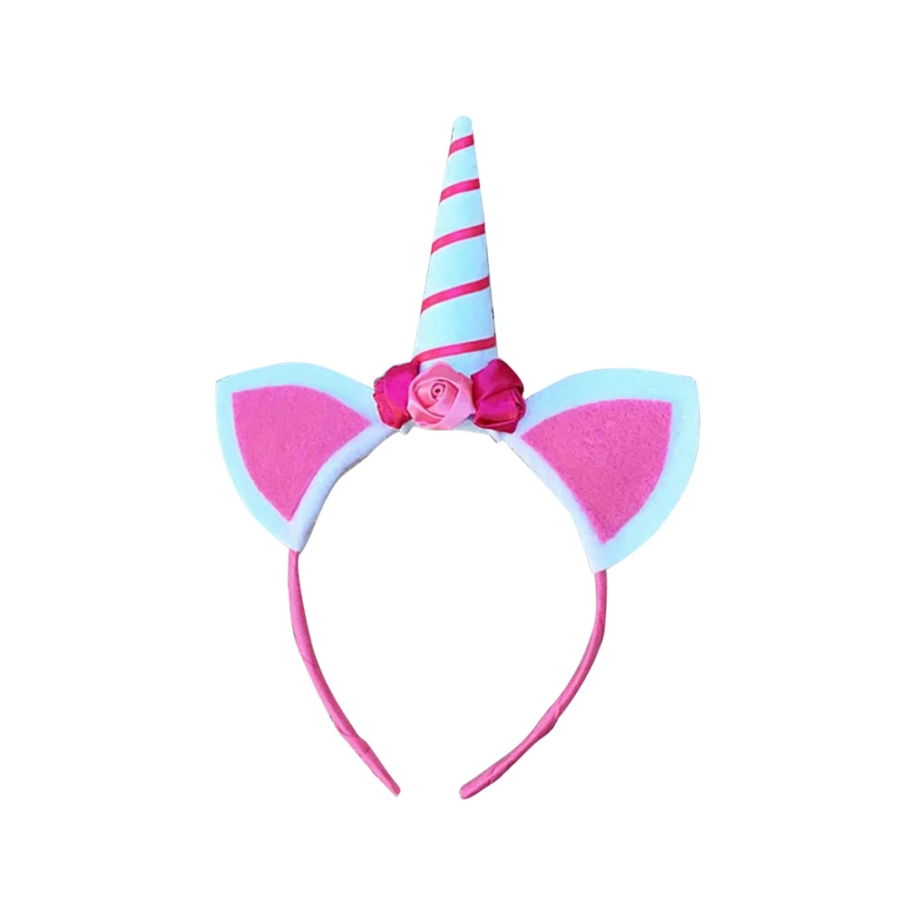 Unicorn Horn Headband Hair Clips Headwear Accessory for Birthday