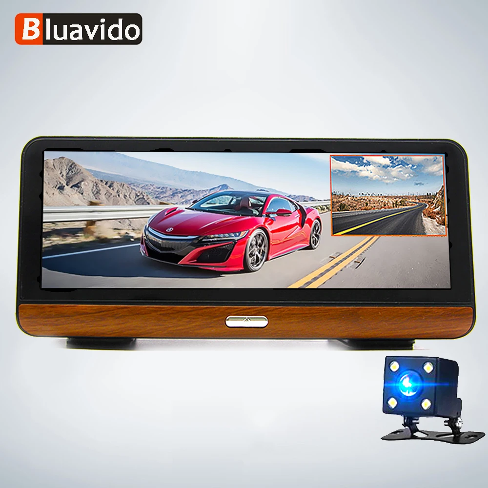 Видеорегистратор Bluavido, 8 дюймов, IPS, 4G, ADAS, Android, GPS-навигация, FHD 1080P, ночное видение, Wi-Fi, Live-монитор Видеорегистратор Bluavido, 8 дюймов, IPS, 4G, ADAS, Android, GPS-навигация, FHD 1080P, ночное видение, Wi-Fi, Live-монитор