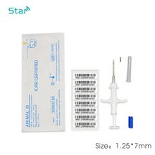 100pcs 1.25*7mm Chip Mini Animal Microchip Pet Rfid Syringe for Dog Id Tracking