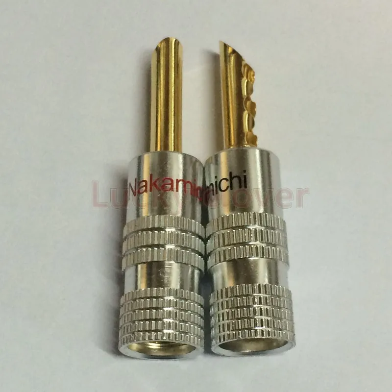 

20pcs New Nakamichi Banana Plugs 24K Gold Speaker Hallow Banana Plugs Connector Red and Black Color