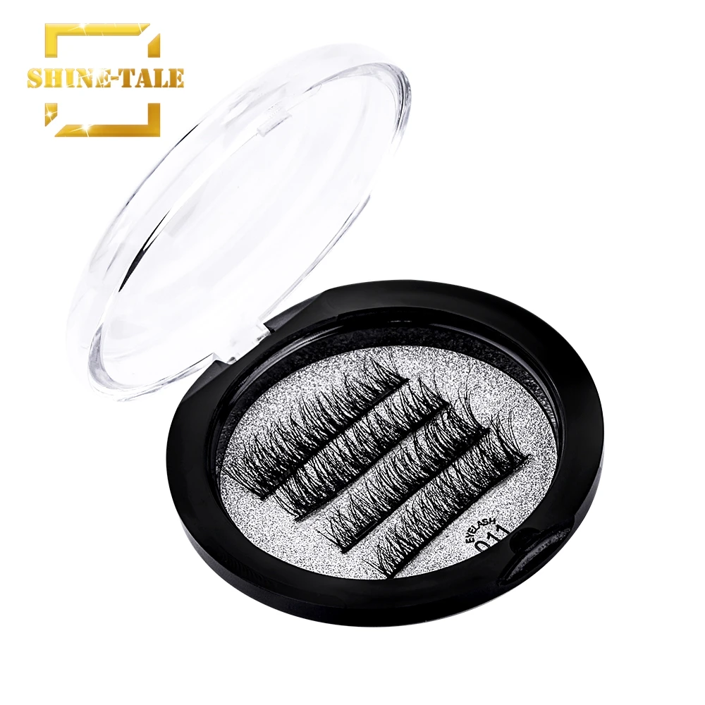 

Shine-Tale 3D Magnetic Eyelashes Natural Full Eye Magnetic Lashes Reusable Handmade 2 Magnet Eyelashes Mink Eye Lashes CI011