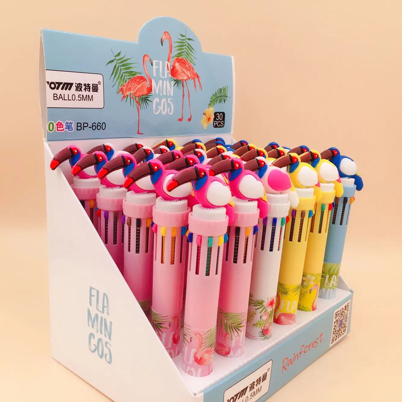 

Long Mouth Flamingo 10 Colors Chunky Ballpoint Pen School Office Supply Gift Stationery Papelaria Escolar