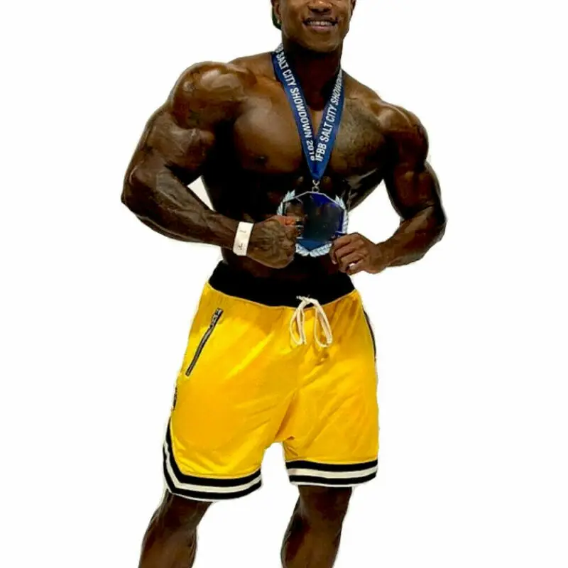 Высококачественные мужские спортивные штаны с 2 карманами, сетчатые шорты для занятий спортом, модные шорты для бега