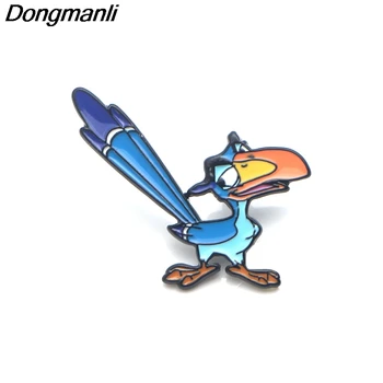 

P3609 Wholesale 20pcs/lot Hornbill Metal Enamel Pins and Brooches Cute Lapel Pin Medical Badge Kids Gifts