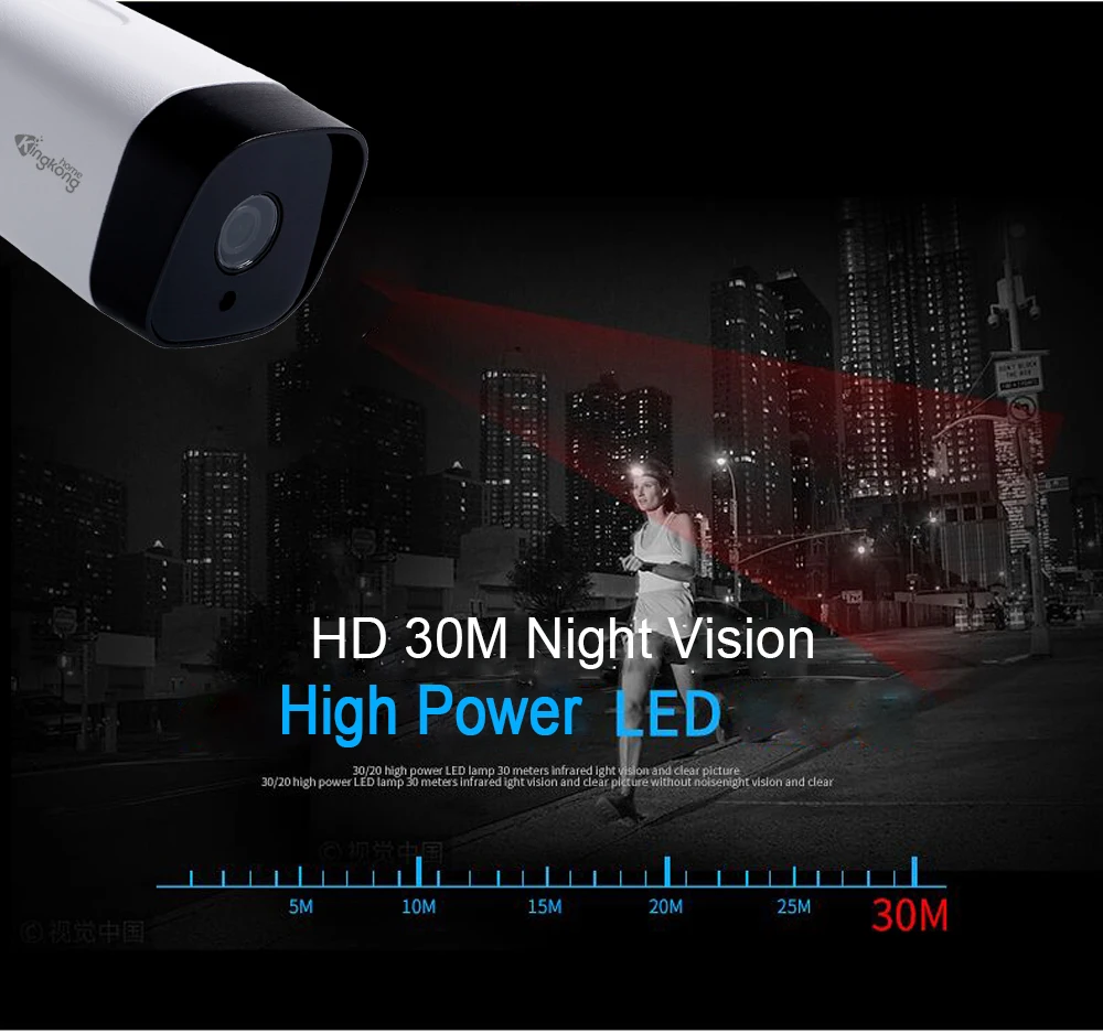 Kingkonghome poe IP Camera 1080P 960P 720P ONVIF network Security Camera Night Vision surveillance motion detection Bullet ipcam