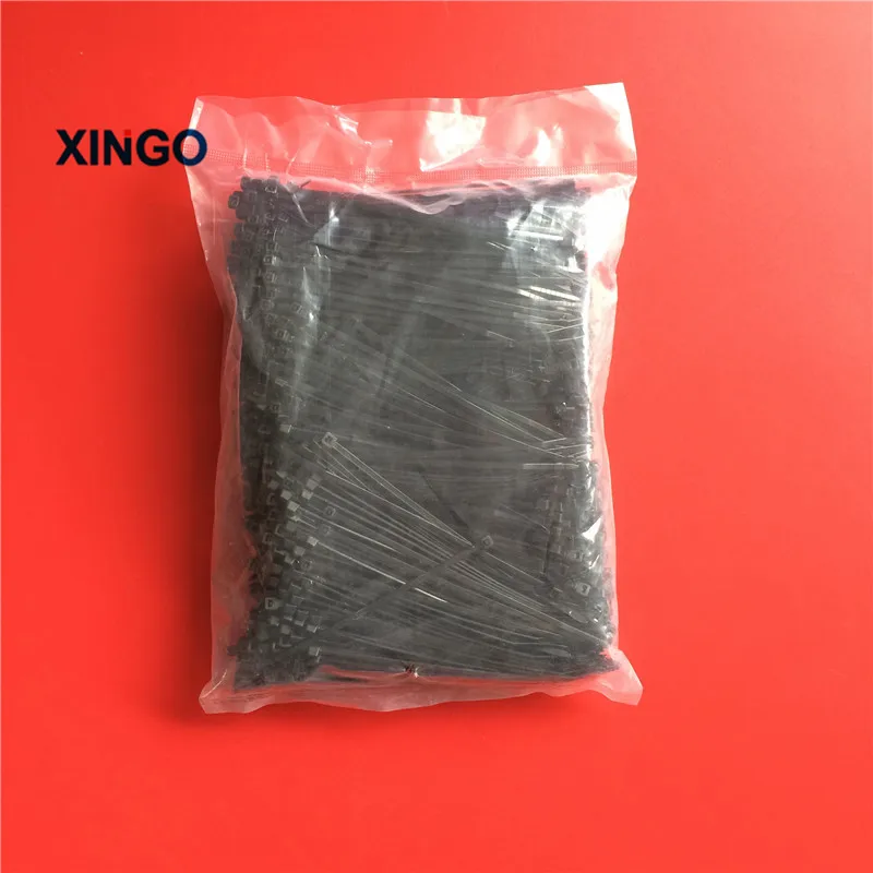 Xingo 120 мм самоблокирующиеся Нейлоновые кабельные стяжки 1000 шт пластиковые стяжки на молнии 18 фунтов UL RoHS SGS утвержденные петлевые стяжки