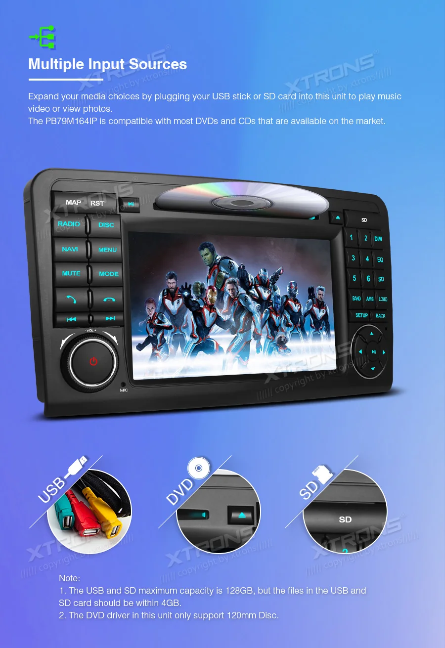 Cheap New 7" Android 9.0 OS Car DVD Multimedia Navigation GPS Radio for Mercedes-Benz ML-Class W164 2005-2011 &GL-Class X164 2006-2012 12