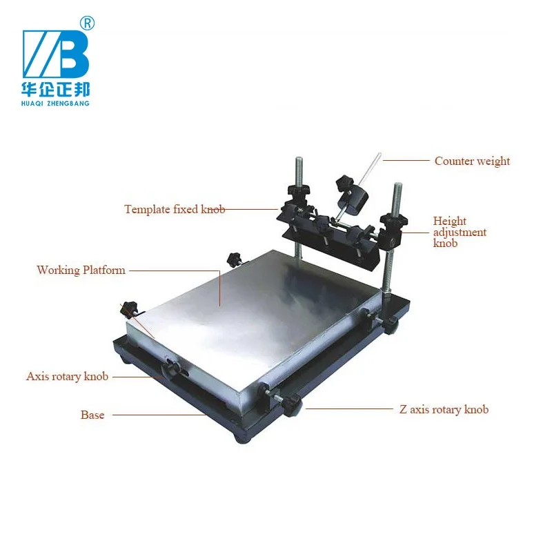 

table Manual SMT Solder paste printer ZB3244H