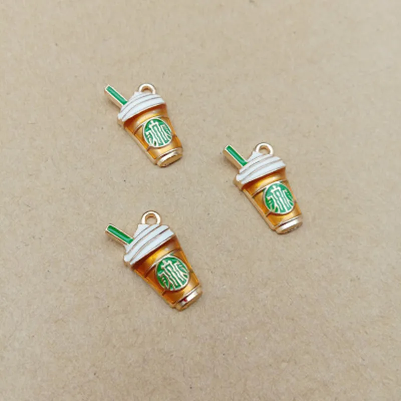 

10pcs Ice cream cup 10*19mm Enamel Charms Alloy Esmaltes Drop Oil DIY Accessories Bracelet Hair Handmade Jewelry Makings