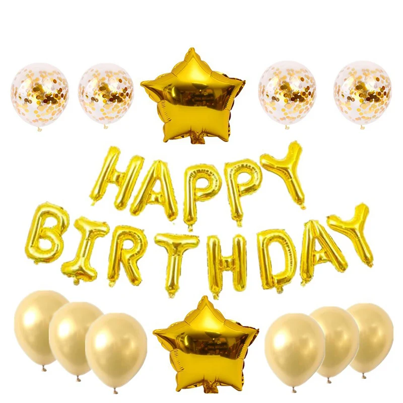 16Inch Rose Gold Letter Happy Birthday Foil Balloons Birthday Party Decoration Wedding Baby Shower Latex balloon 16Inch Rose Gold Letter Happy Birthday Foil Balloons Birthday Party Decoration Wedding Baby Shower Latex balloon