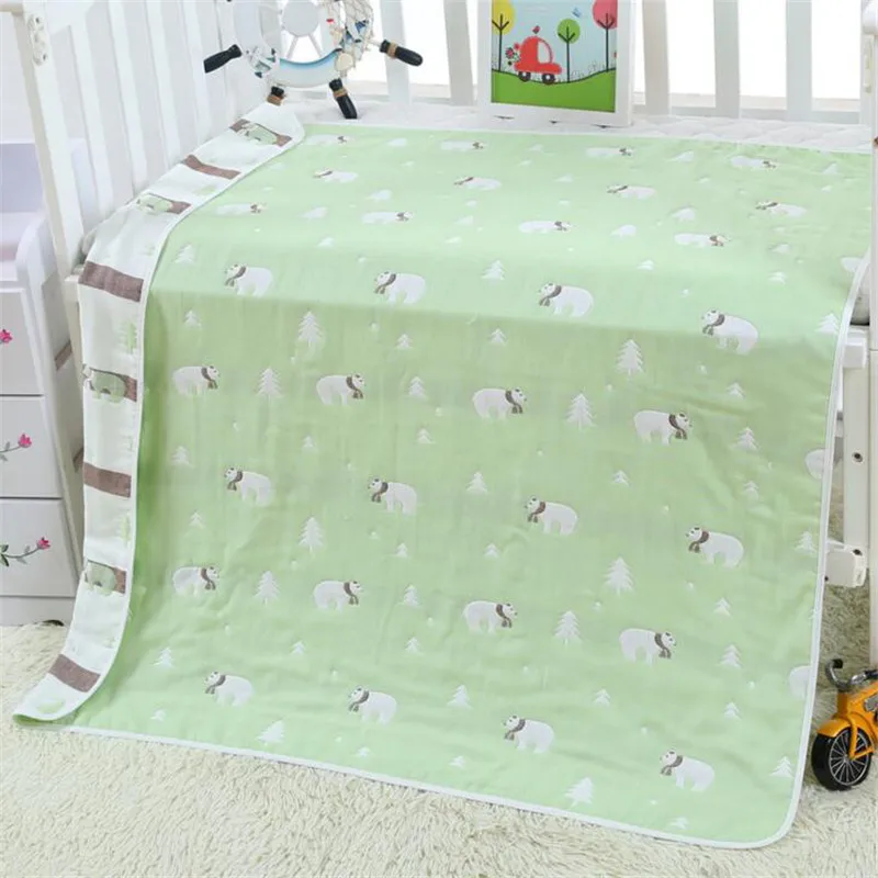 Муслин для новорожденных, хлопок, мягкое детское одеяло, детский Пеленальный плед, 110x110 см, постельные принадлежности, одеяла для пеленания, банное полотенце - Цвет: as the photo