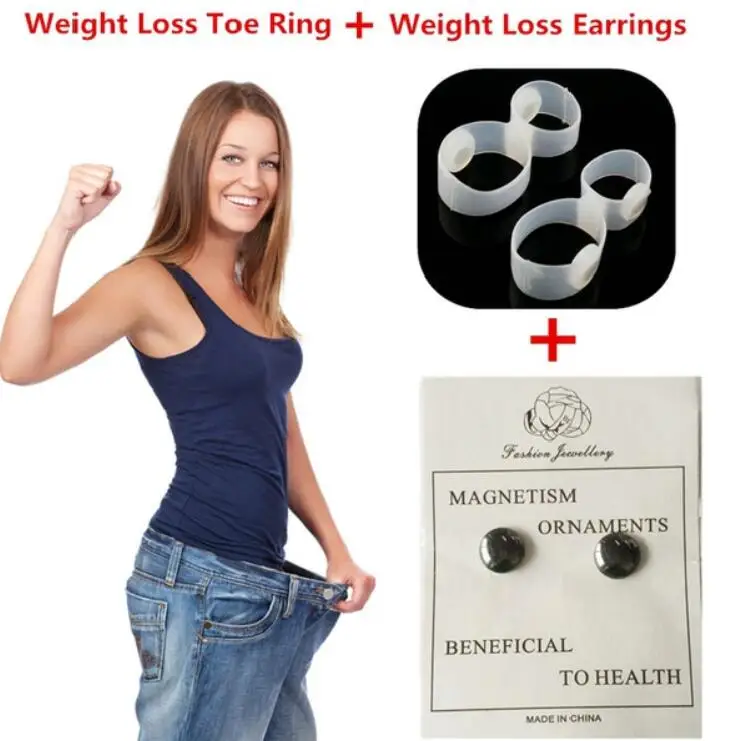 

Magnetic Slimming Earrings&Toe Rings Slimming Patch Lose Weight Fat Burn Therapy Health Jewelry Magnets Of Lazy Paste Slim Patch
