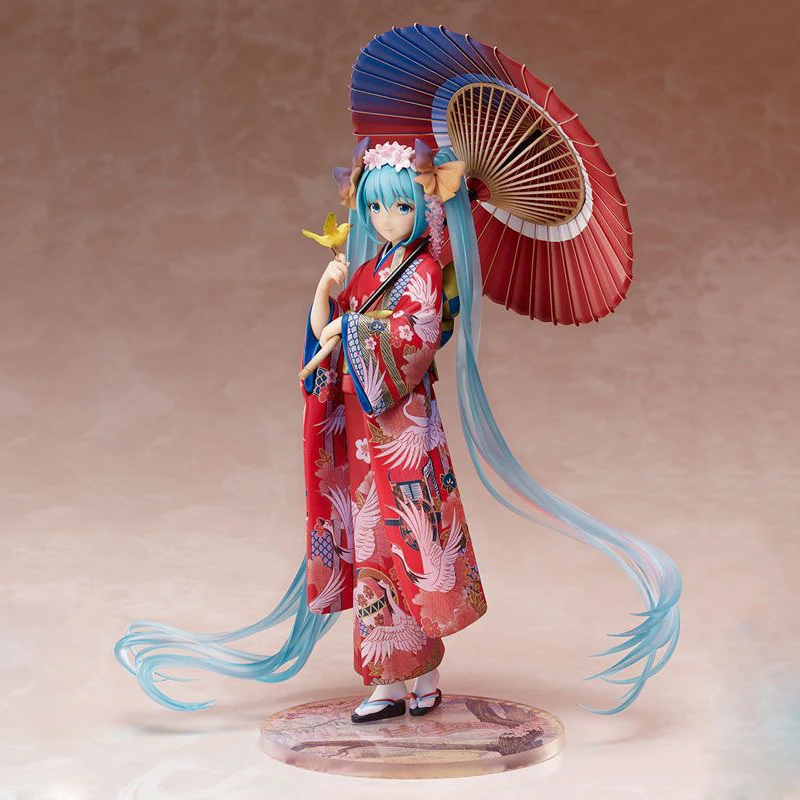 

23cm Anime Hatsune Miku kimono Action figure doll collection Model Christmas gift kids toys