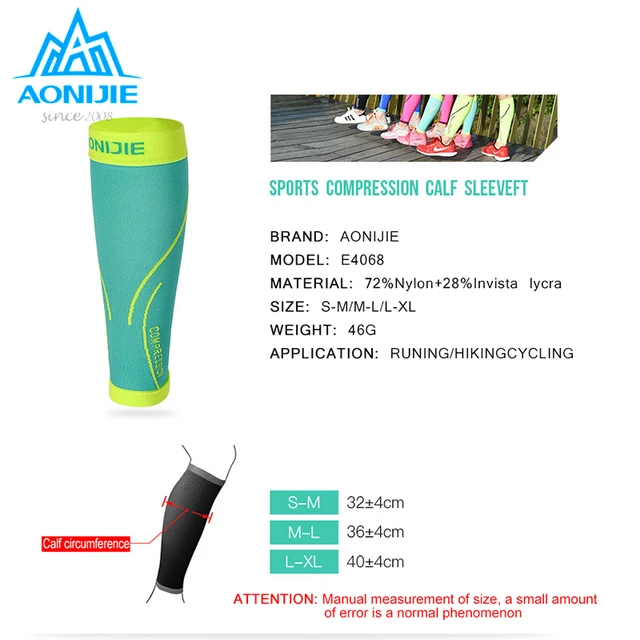 AONIJIE Running Socks Professional Compression Leg Sleeve Shin Guard Cycling Leg Warmers Football Basketball Sports Calf Support