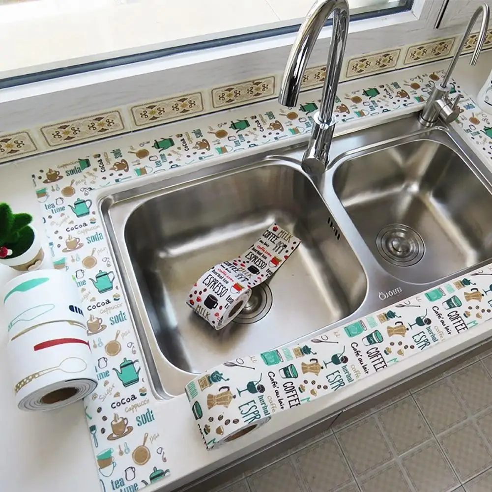 

1 Roll Sink elf-adhesion Waterproof Kitchen Moisture Absorption Sticker Bathroom Countertop Gap Suction Stick Toilet Stick