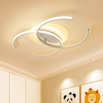 

Ceiling Lights for Living Room Bedroom Study Room Surface Mounted Aluminum White Home Deco Ceiling Lamp Avize aluminum wave lamp