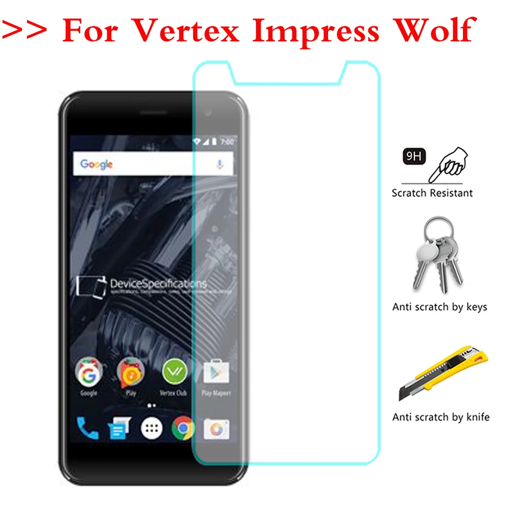2шт Vertex Impress Wolf экран протектор 9 H 2.5D телефон Защитное стекло для | Мобильные