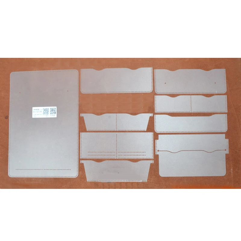 Вышивка шаблон ПВХ шаблон для DIY Три сложенных длинный кожаный бумажник ручной работы кожаный ремесло аксессуары