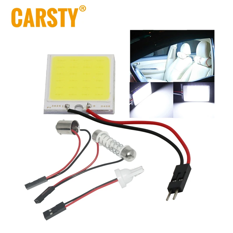Carsty большая акция T10 24 Светодиоды SMD COB Панель Супер авто Интерьер чтениt дорожной