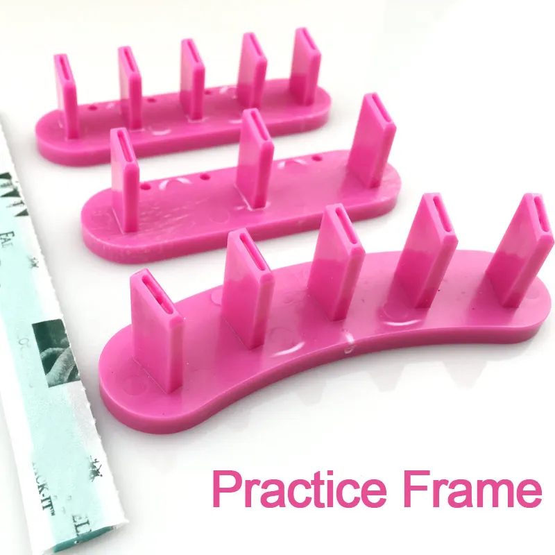 

3pcs Nail Art Practice Training Frame Tips False Fingernail Shelf Plastic Holder Polish Gel UV Display Stand Tool Manicure Salo