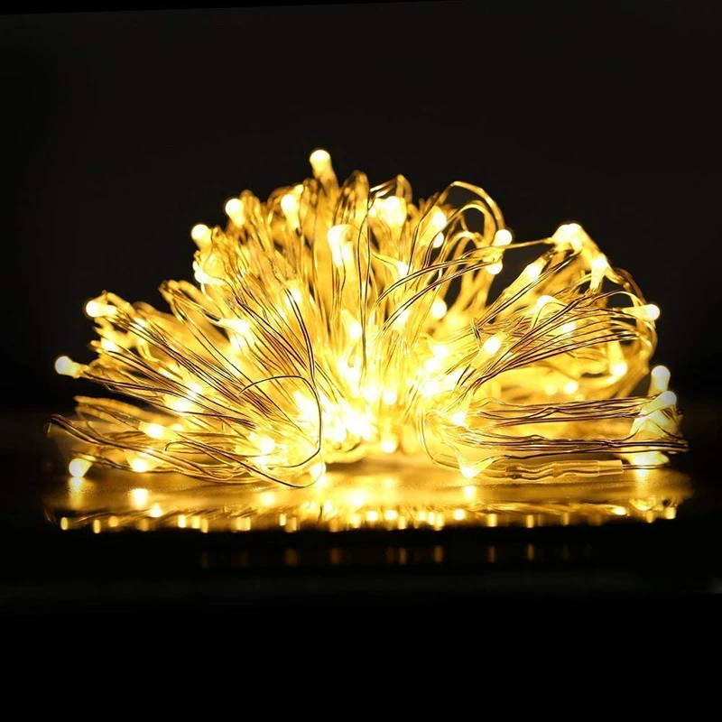 LED Silver Wire String Lights New 1M 2M 5M 10M Battery Operated for Xmas Garland Party Wedding Decoration Christmas Fairy Lights LED Silver Wire String Lights New 1M 2M 5M 10M Battery Operated for Xmas Garland Party Wedding Decoration Christmas Fairy Lights