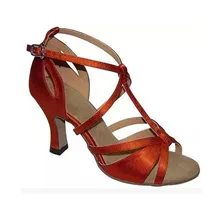 Туфли для латинских танцев Для женщин 4,5-8,5 см Высота каблука Атлас Материал Черный Бронзовый серебристый цвет коричневый Сальса обувь дамы JYG861