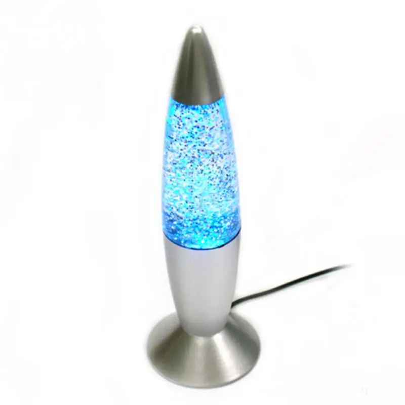 

5V 2.5W 3D Rocket Color Changing Lava Lamp RGB LED Glitter Party Mood Night Light lamparas Table Bedside Night lamp