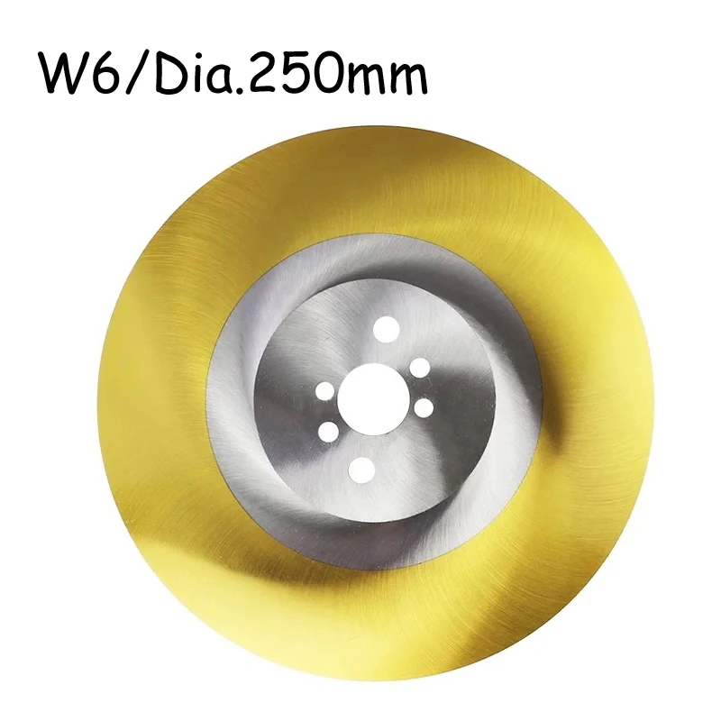 

Dia.250mm W6 HSS Circular Saw Blade with TiN-Coated for Industry Metal Cutting 6542/M2/P6M5 Pipes Cutter