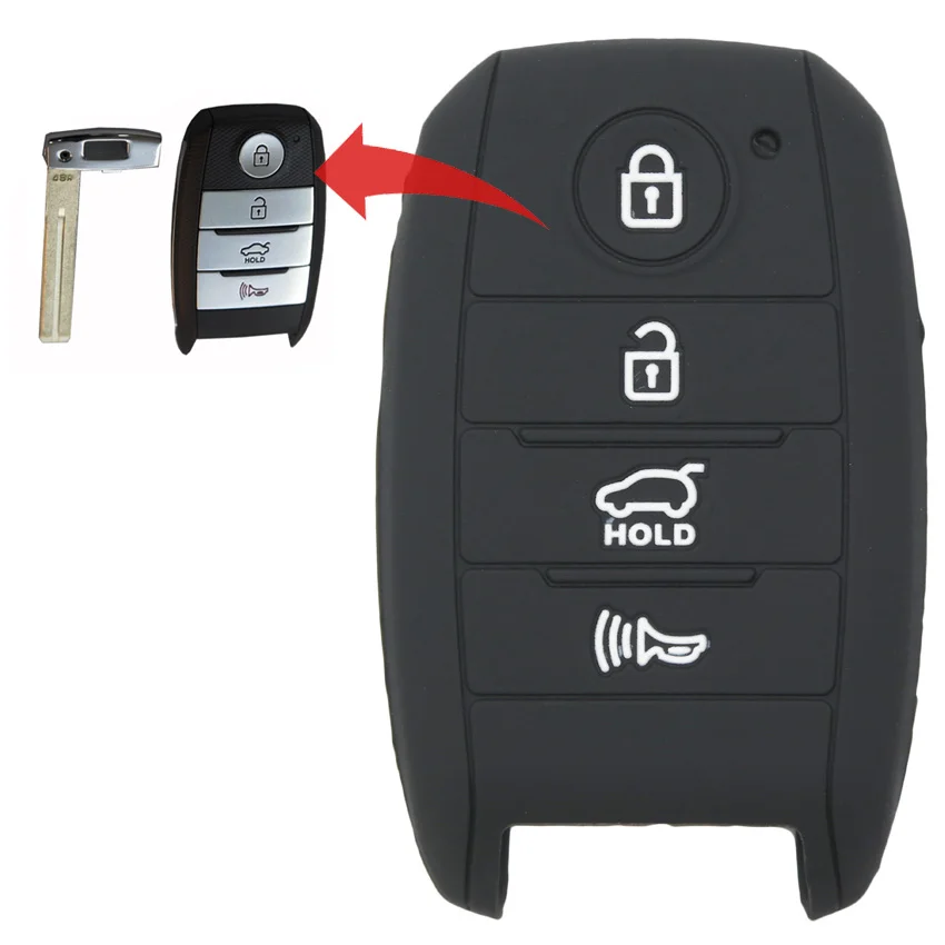 MICOCHE 4 кнопки силиконовые автомобиль Smart Key чехол для KIA Новый Писк K5 2014 2015 2016 K3 k3S K4 optima Sportage Рио Sorento