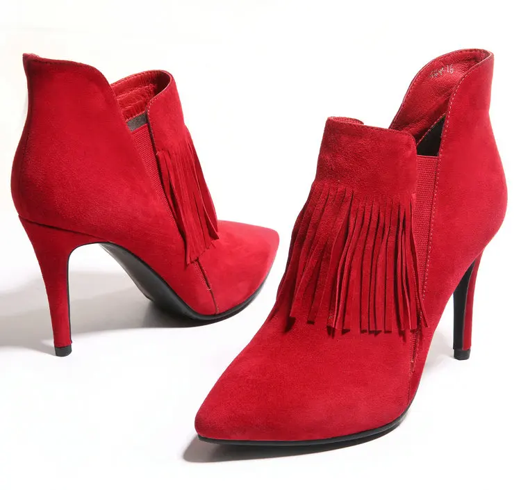 short pointed toe ankle boots