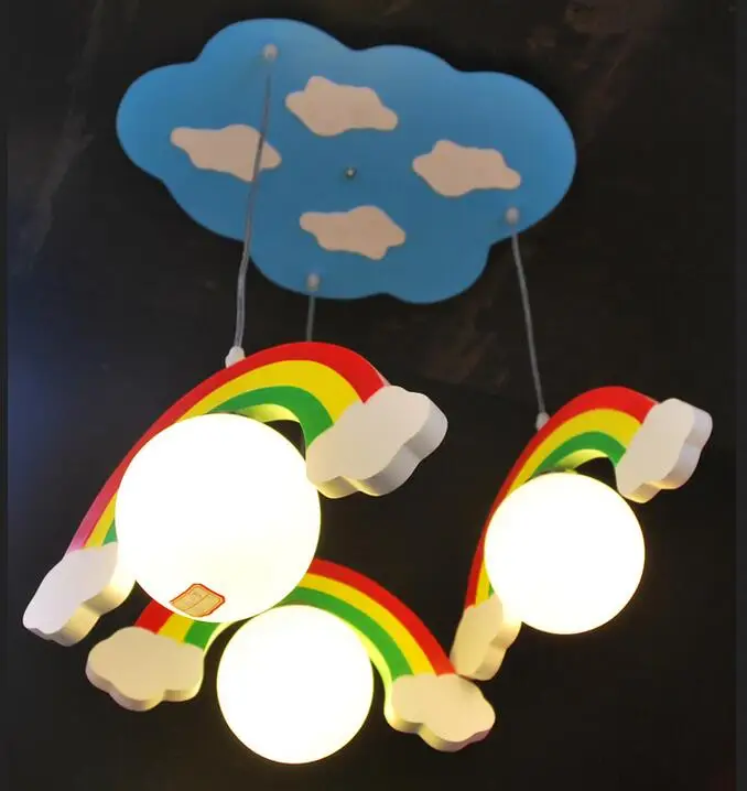 Children toy modern Clouds rainbow ball glass child real pendant lights