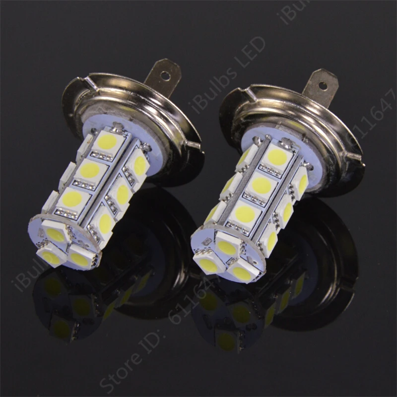

10Pcs High Quality H7 18 SMD LED 18SMD 18LED 5050 Car Auto Fog Light Bulb Lamp DC12V Replace For HID Xenon Halogen Lights
